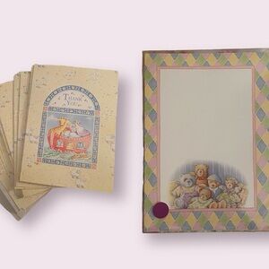 🔥LAST CHANCE!  5 for $15 Noah’s Ark Bears Baby Thank You Cards/Notes
